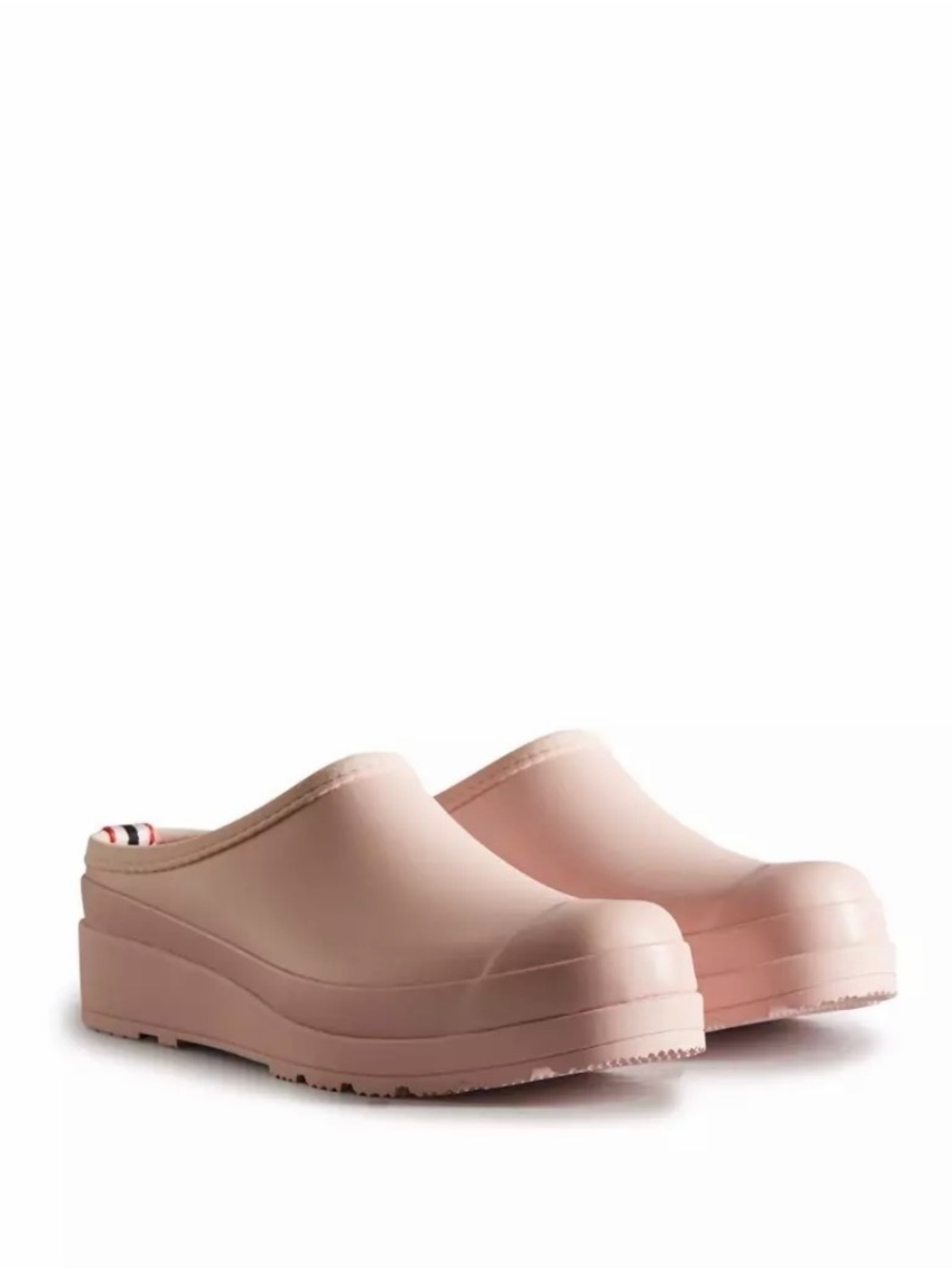 Hunter Gorpcore Streeywear Shiny Pink Slip-On waterproof Rain Clogs, UK 6